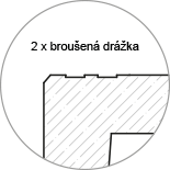 Broušená drážka